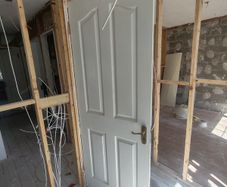 5 white doors