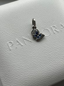 Pandora Blue Butterfly & Quote Double dangle -Brand new
