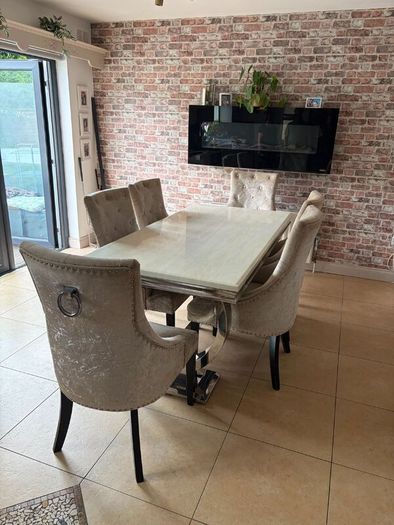 Dining table, 6 chairs  & console, coffee , side s