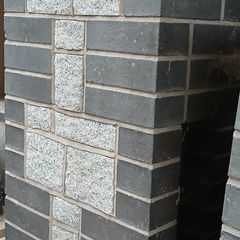 Granite and brick Piers