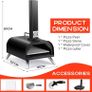 Foldable Outdoor Pizza Maker - 12" Stainless Steel Wood Pellets Oven Image 4