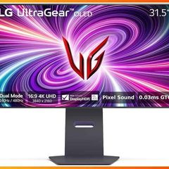 LG UltraGear 32" OLED Dual Mode 4K UHD 240Hz G-Sync Compatible Gaming Monitor with Pixel Sound