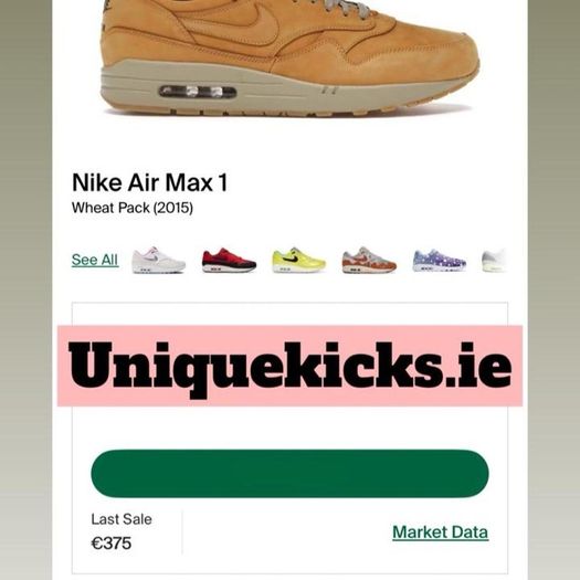 Nike Air Max 1 Wheat Cream Suede