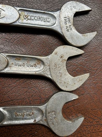Set of 3 vintage King Dick spanners Military Marked