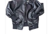 Boys leather bomber jacket