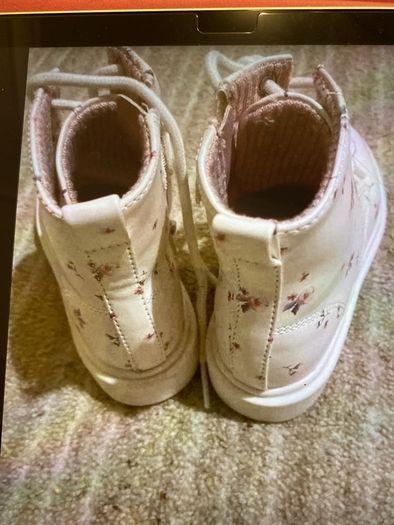 Next girls ankle boots cream and floral boots
