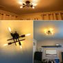 NEW SALE | Vintage Sputnik Ceiling Light, bringing luxury and comfort to your space in an instant under the warm light of E27 Edison bulb Modern Black 4-Light Chandelier, Recommend to use Edison Light Bulbs ( pls Search Bulb ASIN: B08G4YN3TJ) E27 lamphold Image 5