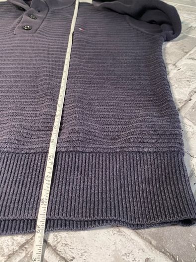 Tommy Hilfiger Mens Half Button-Down Navy Collared Jumper Size 2XL