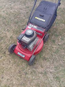petrol lawnmower
