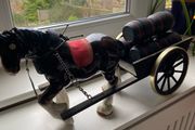 Vintage Ceramic Shire Horse and Trap