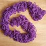 New - A Really Unusual Purple Knitted Scarf - See Pics Image 3