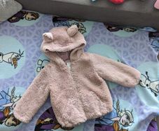 Baby Girls Fur bunny Ears Coat , jacket,Size 6-9 Months