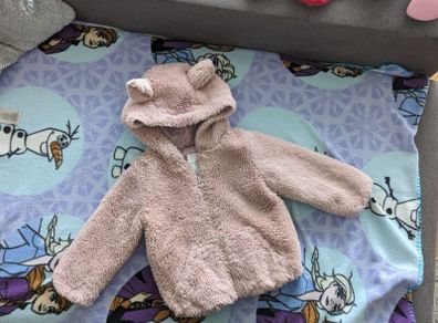 Baby Girls Fur bunny Ears Coat , jacket,Size 6-9 Months