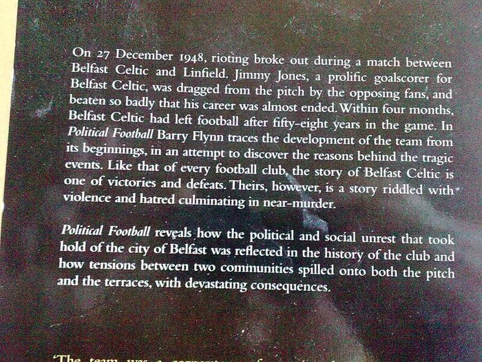 Political Football The life and death of Belfast Celtic Ireland Irish history