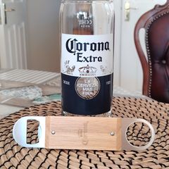 Corona Glass And Corona bottle opener