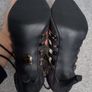 BN Lace Up Denium High Heels Image 5