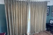 Full length curtains with brass poll