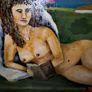 Vintage Nude oil painting Image 3
