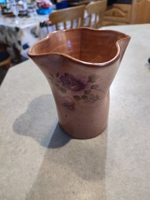 Lovely small pottery vase hand made.