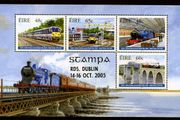 2005 Ireland Stampa Members Souvenir Railways Miniature Sheet Overprinted for Stampa Mint Never Hinged (MNH)
