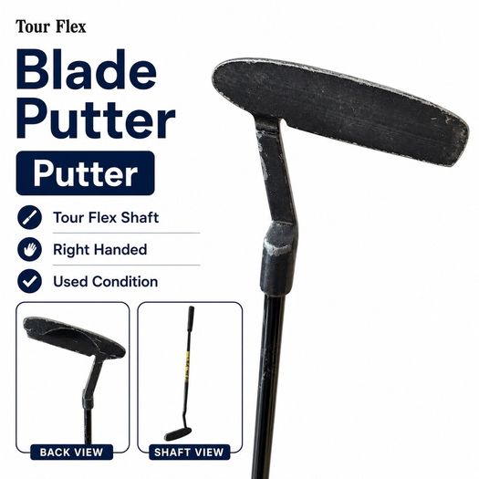 Vintage Blade Putter Right Handed Tour Flex Shaft Used Condition
