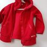 Red fleece hood 6/12 months Image 3