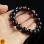 Luxury Dark Cherry Baltic Amber Unisex Large 14mm Beaded Stretch Bracelet for Men Women Genuine Organic Large Amber Beads Image 5
