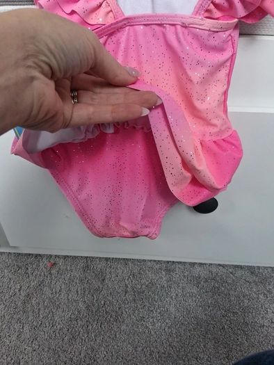 Brand New with tags Pink glitter Tutu style swimsuit age 9-12 months