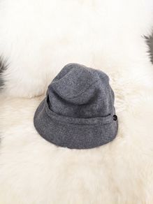 Grey Wool Blend Hat NWT