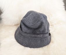 Grey Wool Blend Hat NWT