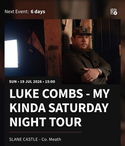 Luke Combs - Front Standing Ticket