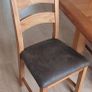 Oak dining table and chairs Image 2