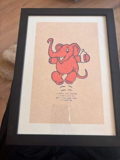 Framed vintage art print