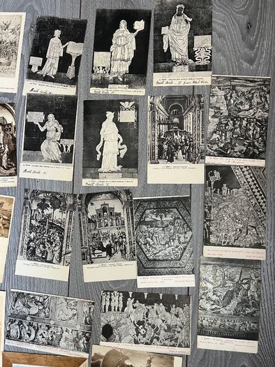 Vintage Art Themed Postcards x 122. 2 for 1 euro or 50 quid the lot
