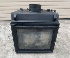Insert Stove with big Glass Door 'Kratki'