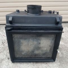 Insert Stove with big Glass Door 'Kratki'