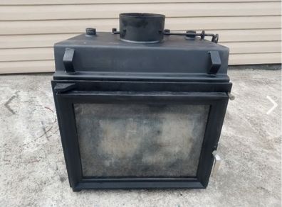 Insert Stove with big Glass Door 'Kratki'