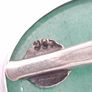 Vintage Sterling Silver Green Onyx Clip On Earings Image 4