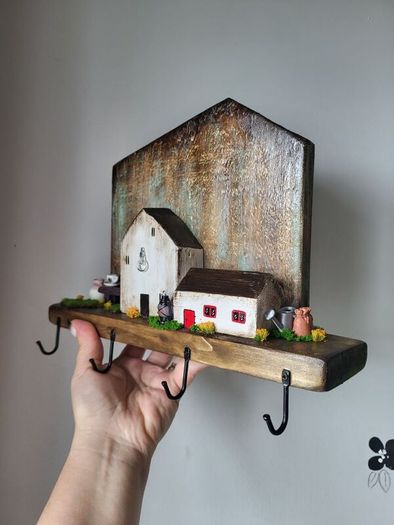 Handcrafted wooden key holder