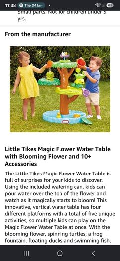 Little Tikes Magic Flower Table with blooming flower & 10+ accessories