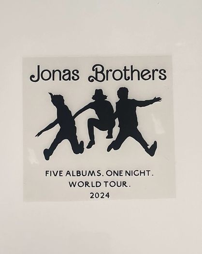 Jonas Brothers DIY Iron on vinyl transfer