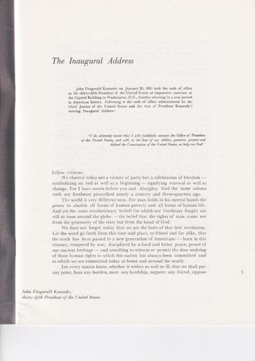 John F. Kennedy Association Of Ireland 1965 Film Show Profile Of Courage Book 42 Pages