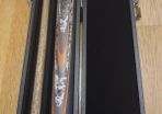 2 piece ash pool cue,hard case with chalk compartment