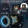 FREE EXPRESS SHIPPING Karaoke Machine with 2 Wireless Microphones, Bluetooth 5.1 Karaoke Speaker Bass/Treble Adjustment, PA System with Remote Control, LED Lights Supports TF Card, AUX, TWS, FM, REC for Party/Adults/Kids Image 4