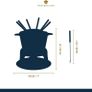 MasterClass Cast Iron Fondue Set, Fondue Pot with 6 Forks and Cast Iron Enamelled Bowl, Superior Heat Retention & Adjustable Burner, Gift Boxed, Cream, 21x18cm Image 9