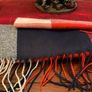 New warm and cosy scarf in shades of rust ,cream black and burnt orange Image 10