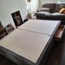 Grey fabric divan bed base with storage - King Size Bed Image 3