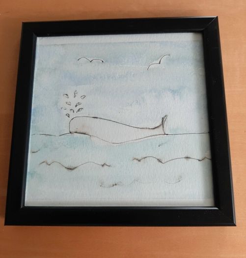 Small whale watercolour
