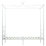 Canopy Bed Frame White Metal 100x200 cm Image 4