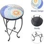 FREE P&P Mosaic Round Outdoor Accent Table,Plant Flower Stand,Round Side Table Image 3